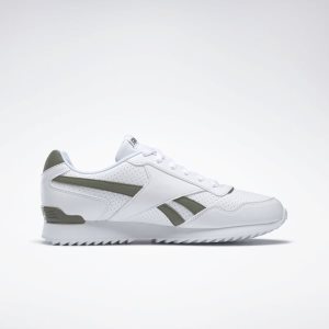 Adidasy Męskie Reebok Royal Glide Ripple Clip Białe/Zielone PL 46NLKSP